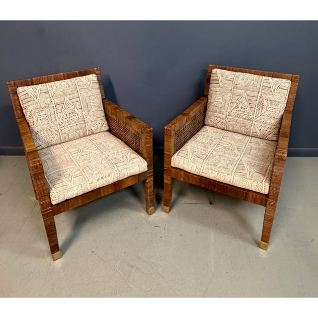Attributed to Billy Baldwin for Bielecky Brothers Rattan Game Table and Chairs, Set of 3 1970s For Sale In Philadelphia - Image 6 of 18