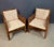 Attributed to Billy Baldwin for Bielecky Brothers Rattan Game Table and Chairs, Set of 3 1970s For Sale In Philadelphia - Image 6 of 18