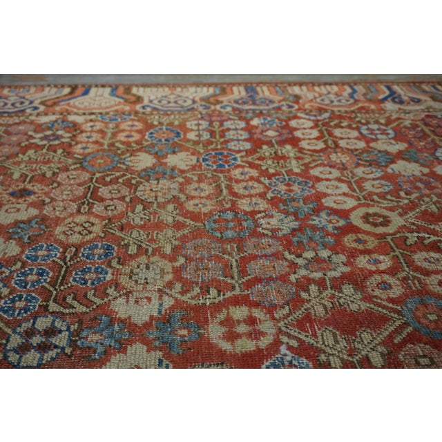 1800s Red Antique Central Asian Khotan East Turkestan Hallway Runner Rug For Sale - Image 9 of 13