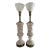 1950’s 60’s Hollywood Recency Painted Frosted Urn Lamps - a Pair For Sale