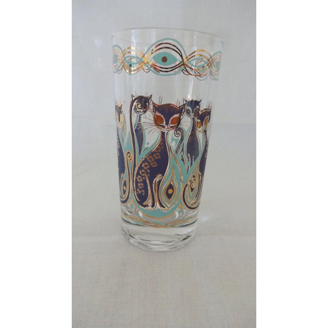 Mid-Century Modern Mid 20th Modern Mid-Century Modern Gay Fad Cool Cat Glassware - 7 pcs For Sale - Image 3 of 6