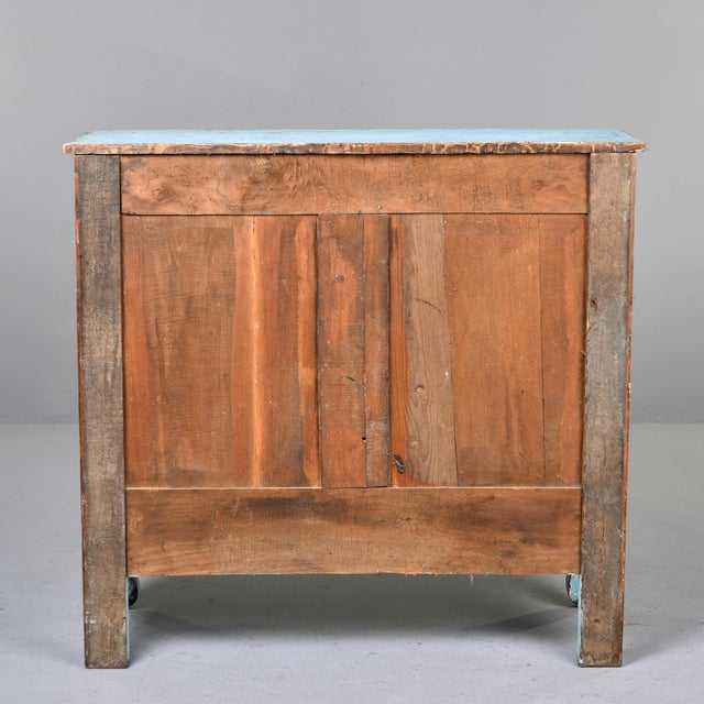 French Provincial Louis XV Style Blue-Painted Two-Door Buffet For Sale - Image 10 of 13