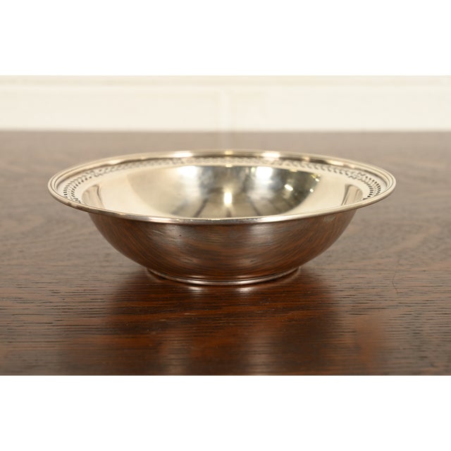 Tiffany & Co. Antique Sterling Silver Pierced Rim Bowl For Sale - Image 14 of 14