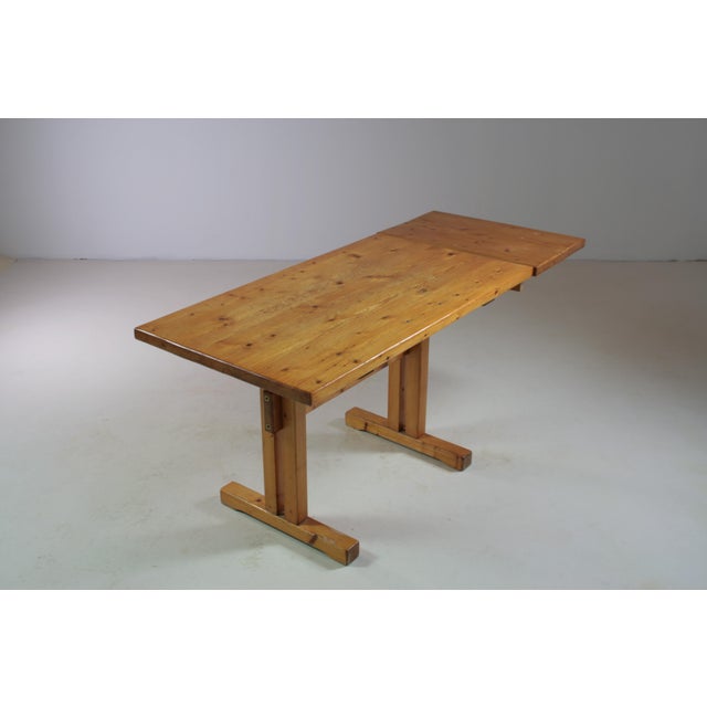 Vintage French Table in Pine with Extension, 1960s For Sale - Image 14 of 14