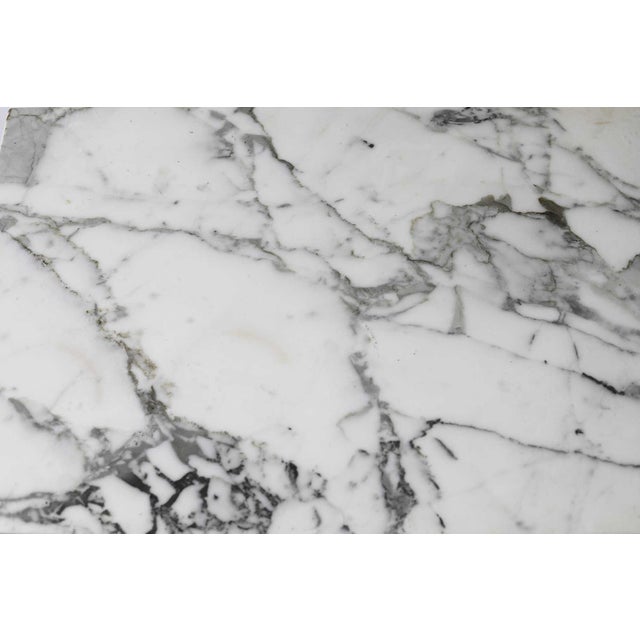 Vintage Lobby Bench Mid 20th Century - Carrara Marble For Sale In Providence - Image 6 of 8