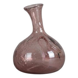 Amethyst Bullicante Glass Vase, Murano, 1990s For Sale