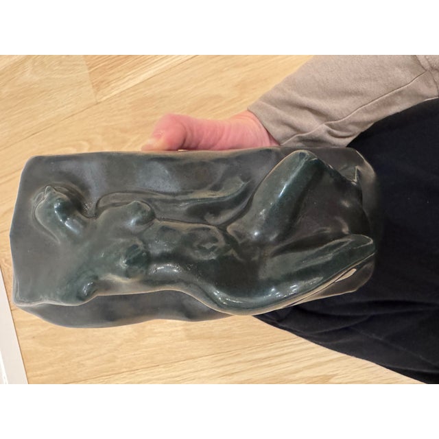 1920s 1926 Peter David Edstrom Art Deco Nude Ceramic Sculpture / Wall Plaque For Sale - Image 5 of 11