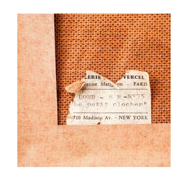 Mid 20th Century Michel Loeb, French Naive, Fauvist Oil on Panel Painting "Le Petit Clocher" Michel Loeb, c. 20th century For Sale - Image 5 of 14