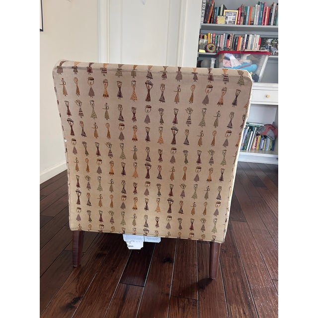 Mid-Century Modern Excellent Condition Bernhardt Upholstered Accent Chair in Donghia “Au Marche” Fabric For Sale - Image 3 of 6