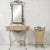 Garden Iron and Wicker Plant Stand Console Table With Mirror & Umbrella Stand For Sale - Image 10 of 10