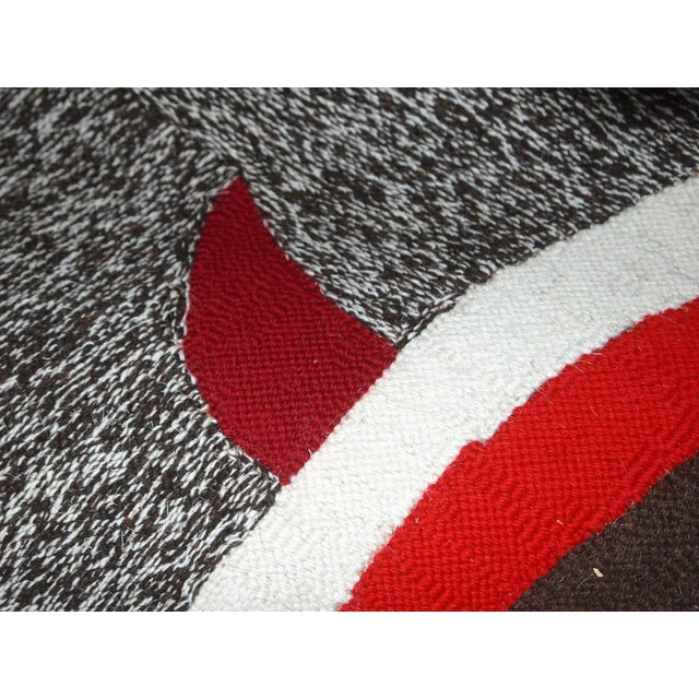 White 2021 Handmade Contemporary Ora French Hooked Rug For Sale - Image 8 of 12