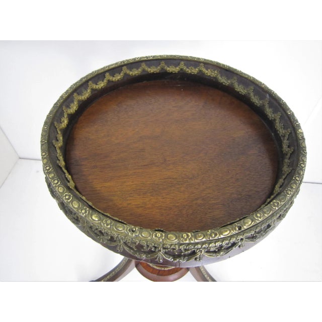 Late 19th Century French Bronze Mounted Pedestal / Table Plant Stand For Sale - Image 4 of 13