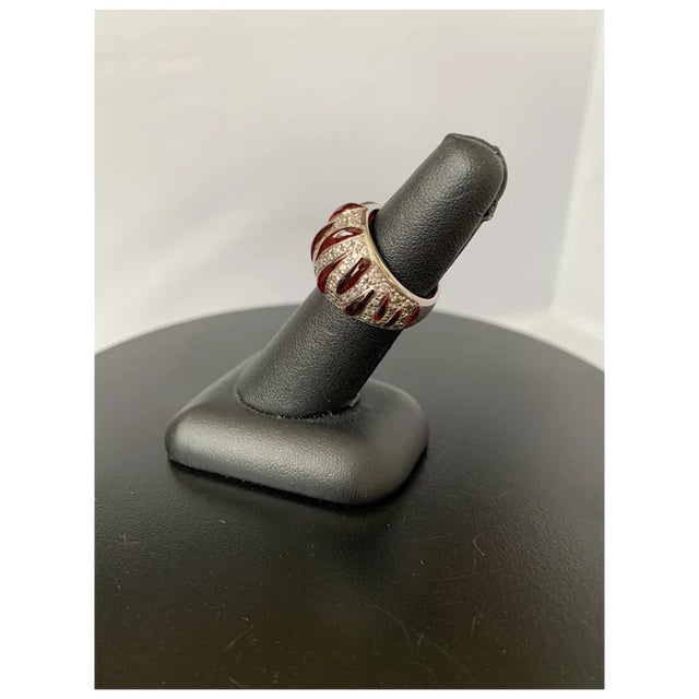 Contemporary Sterling & Resin Angelique De Paris Ring, Size 6.5 For Sale - Image 3 of 7