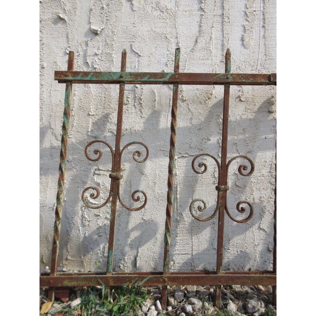 Victorian Antique Victorian Iron Garden Fence Element For Sale - Image 3 of 6