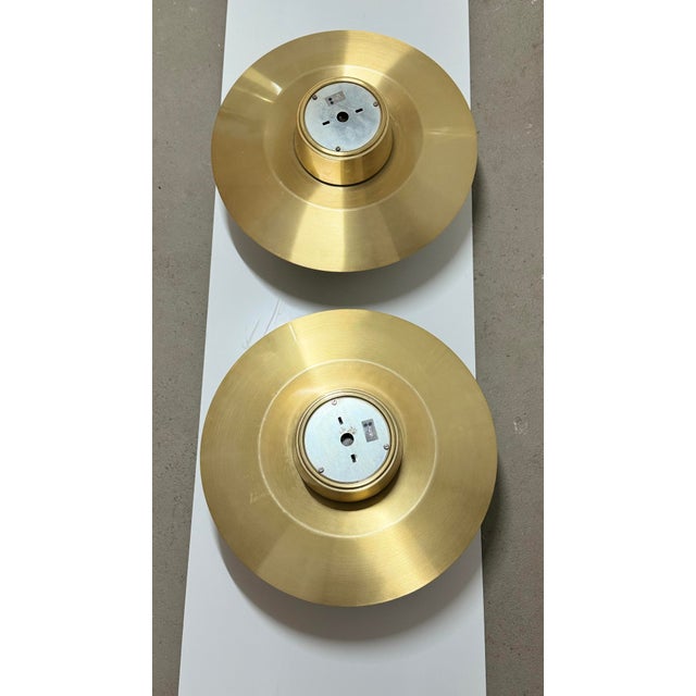 Brass Verona Ceiling Lights by Svend Middelboe for Nordisk Solar, 1970s, Set of 2 For Sale - Image 11 of 13