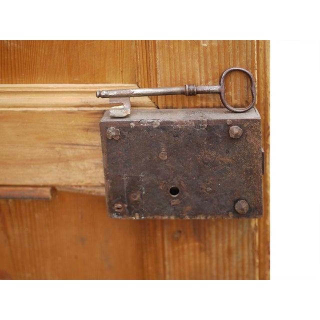 Alpine Blue Floral Painted Cupboard For Sale - Image 15 of 18