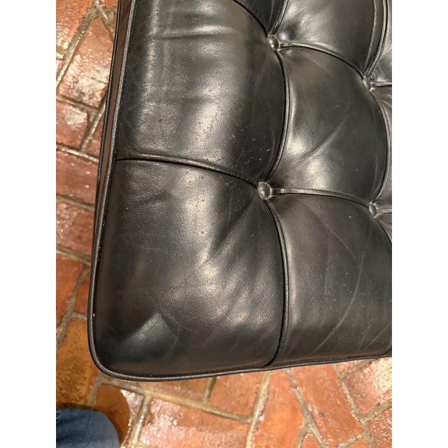 Black Pair of 1980s Knoll International Barcelona Chairs For Sale - Image 8 of 18