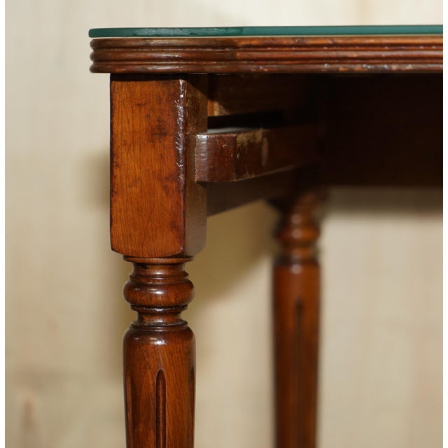 Vintage French Empire Flamed Mahogany Nesting Tables, Set of 3 For Sale - Image 13 of 18