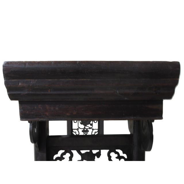 Monumental 18th-Century Chinese Elm Altar Table From Shanxi, Circa 1766 For Sale - Image 11 of 14