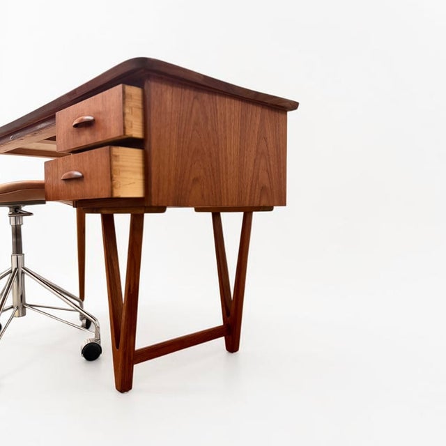 Danish Teak Writing Desk by E. W. Bach, 1960s For Sale - Image 11 of 18