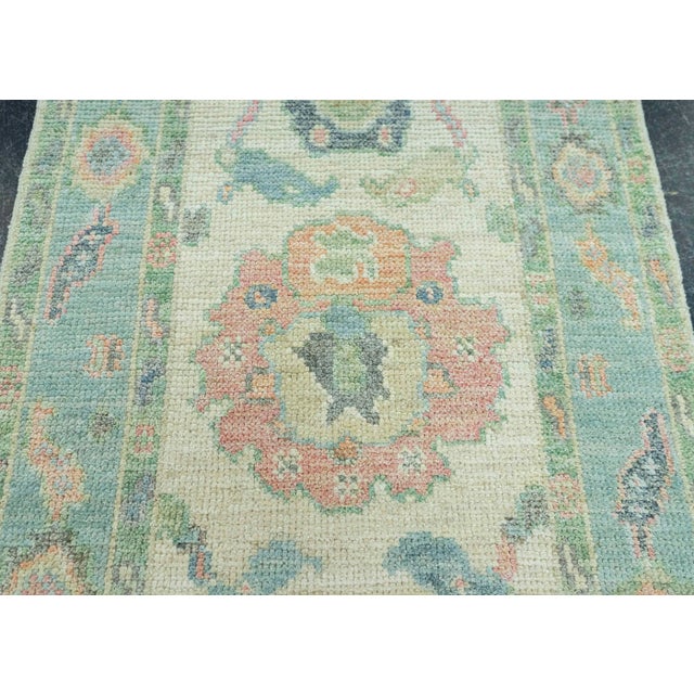 Turkish Oushak Rug 2'2" x 6'2" #20226 For Sale - Image 4 of 8