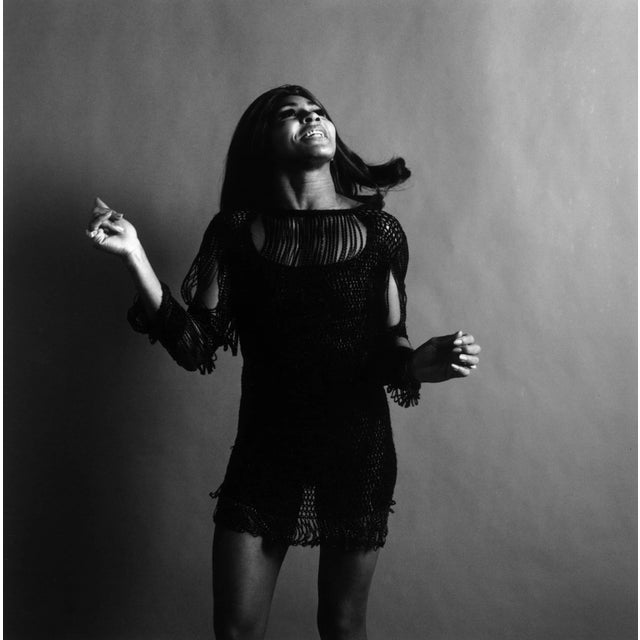 Contemporary Tina Turner 1' Contemporary Archival Black and White Photograph Print From the Original Negative by Jack Robinson - 16x16 For Sale - Image 3 of 3