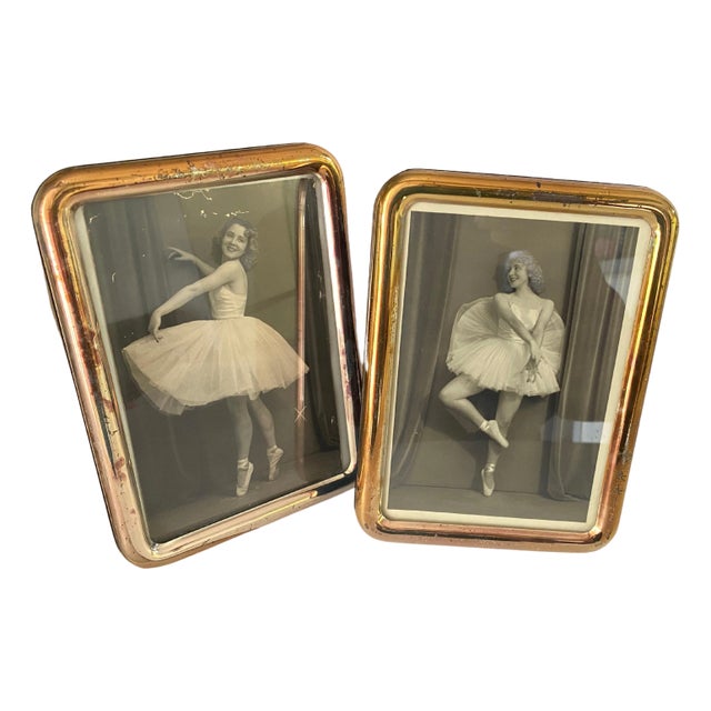 Vintage Italian Picture Frame Photos of Dancer, 1950s, Set of 2 For Sale