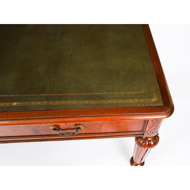 Antique Victorian Partner's Writing Desk, 19th Century For Sale - Image 6 of 18