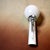 Portuguese White Metal and Opaline Glass Globe Wall Sconce Light, 1990s For Sale - Image 6 of 11