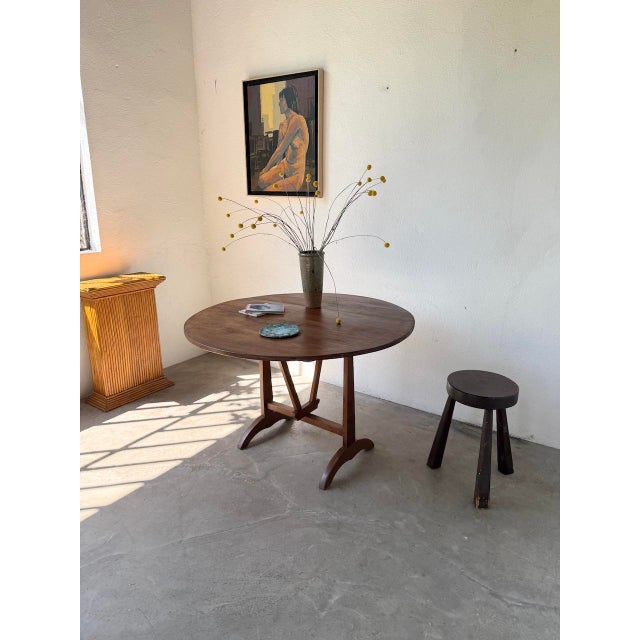 Brown Oak Winegrowers Table, 1950s For Sale - Image 8 of 18