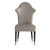 A traditional demi-wing dining chair displays a touch of whimsy via splayed beech wood legs in an ebony finish and flared...