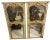 An exquisite pair of trumeau mirrors. Mirrored glass on the bottom halves of each. Top halves include a hand painted...
