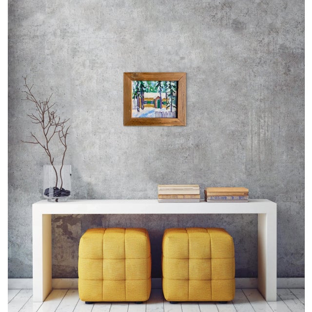 Tahoe Cabin Snowscape, Contemporary Original Oil Painting For Sale - Image 9 of 14