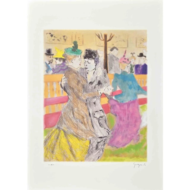 Contemporary Martine Goeyens, The Dance, Original Lithograph, 2000s For Sale - Image 3 of 3
