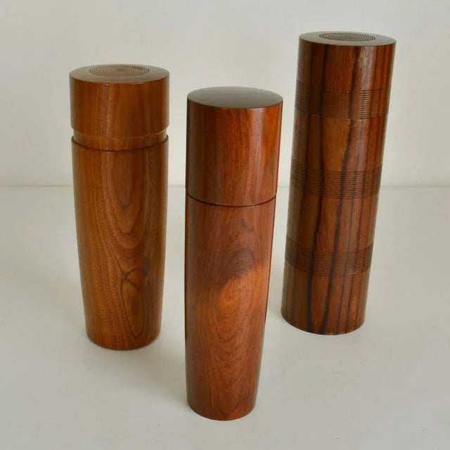 1990s Hand-Turned Hardwood Boxes, Set of 6 For Sale - Image 5 of 15