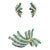 Retro Diamond Emerald Gold Brooch and Earrings - 3 Pieces For Sale