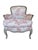 Newly upholstered in a classic vintage pink toile fabric from the South of France . Purchased in France, these elegant...