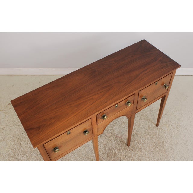 Brown Bench Made Walnut 3 Drawer Huntboard Sideboard For Sale - Image 8 of 14
