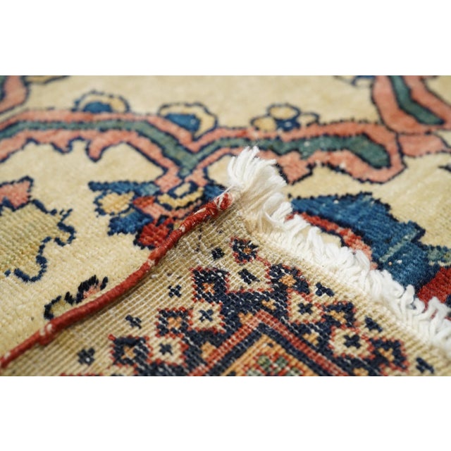 Antique Persian Farahan Sarouk Rug 11’0" X 13’0" For Sale - Image 9 of 12