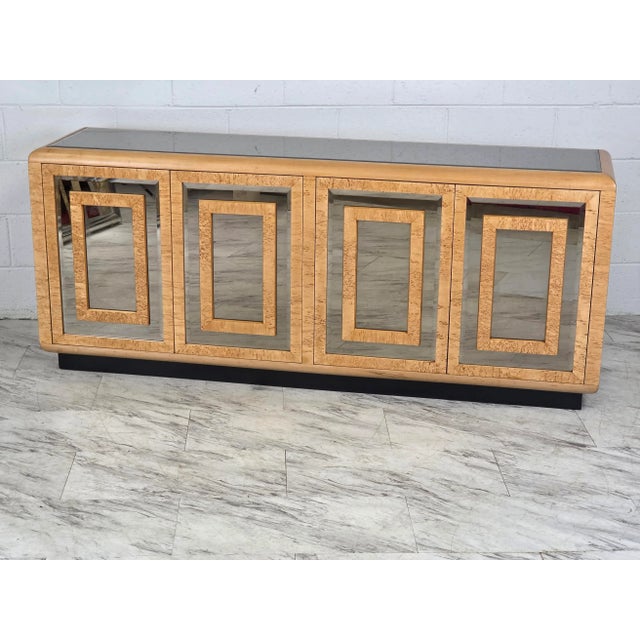 1970s Burlwood & Mirrored Glass Dresser by Romweber For Sale In Richmond - Image 6 of 18