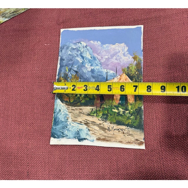 1950s N.Manolla Oil Painting 1950s Loose Signed From Italy For Sale - Image 5 of 5