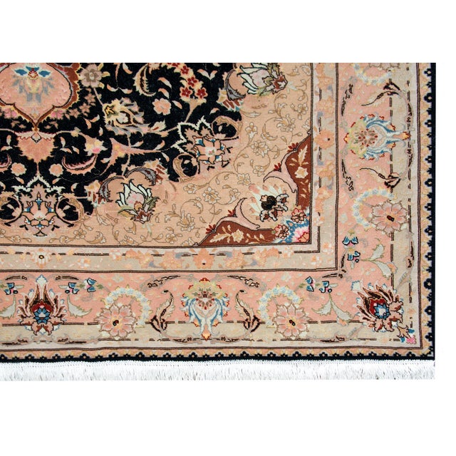 Persian Vintage Persian Tabriz Rug For Sale - Image 3 of 15