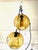 Mid-Century Modern Amber Smoked Glass Globe Pendant Lights - a Pair For Sale - Image 3 of 8