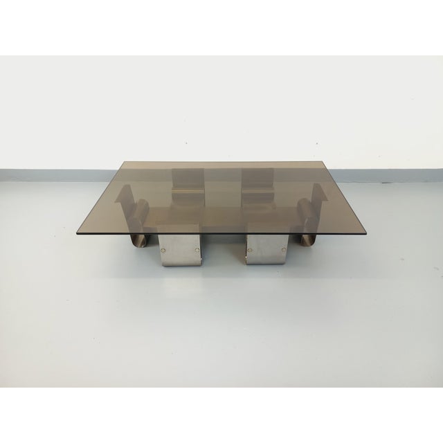 Large Rectangular Coffee Table by François Monnet, 1970s For Sale - Image 4 of 18
