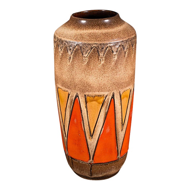 1960's Vintage Fat Lava Vase For Sale