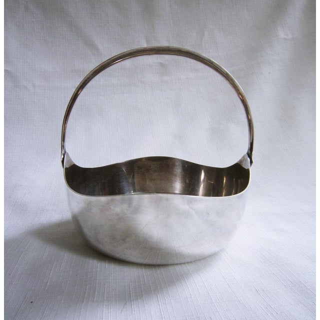 Mid-Century Modern Carl Cohr Danish Silverplate Candy Basket For Sale - Image 3 of 5