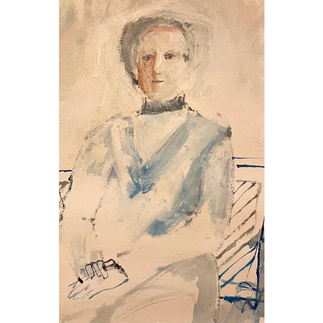 Mid 20th Century French Modernist Post Impressionist Provence Mod Women Jean Sardi Oil Painting For Sale - Image 5 of 10