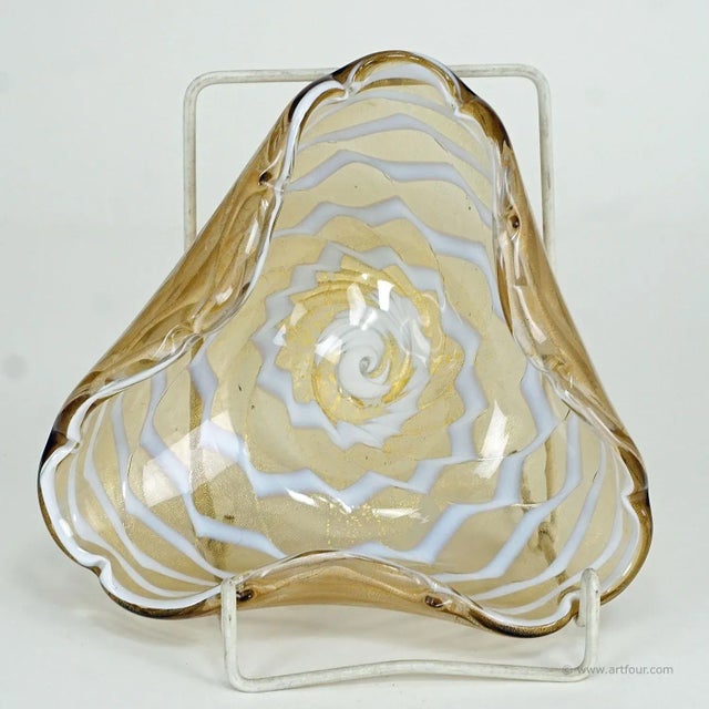 Mid-Century Modern Ercole Barovier - Barovier & Toso Attr. Zebrato Bowl Ca. 1960ties For Sale - Image 3 of 5