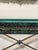 Verdigris Vintage Neoclassical Verdigris Wood, Brass and Glass Tiered Console Table For Sale - Image 8 of 11