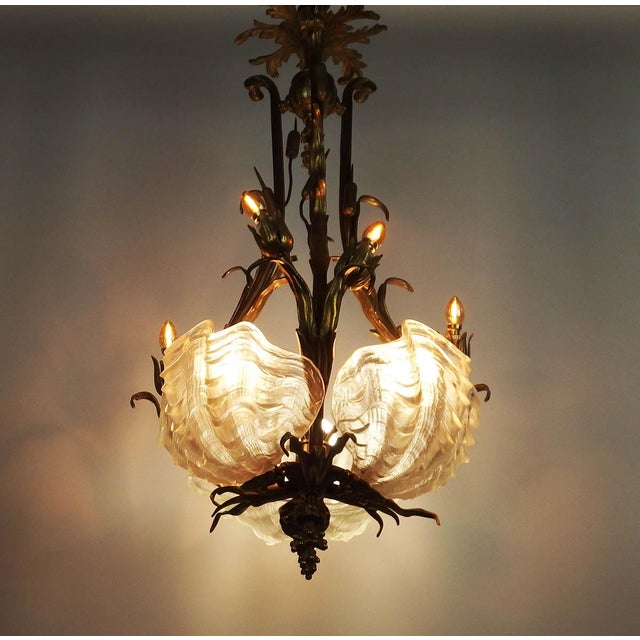 Vintage Regency Style Chandelier, 1950s For Sale - Image 4 of 13